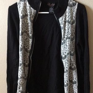 fake zipper sweater